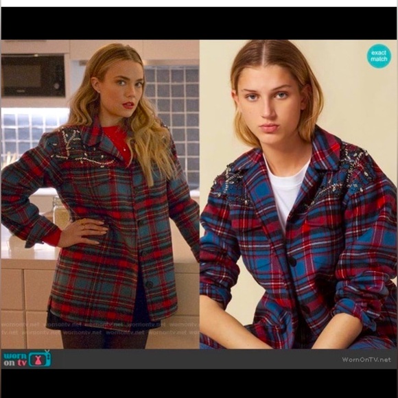 Sandro Embellisher Flannel Jacket - Picture 2 of 16